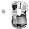 MOBILITY LAB Mouse Bluetooth wireless, ricevitore USB a 2,4 GHz, MOBILITY LAB PHANTOM, clic silenziosi, DPI regolabile, bianco trasparente