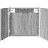 vidaXL Armadietto per bersaglio da freccette, Sonoma grigio, 56 x 12 x 53,5 cm, pannello di legno