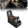 VEVOR Cassetta Organizer per Auto Sedile Anteriore Console Centrale in HDPE Scatola Porta Attrezzi Oggetti con Serratura, Portabicchiere Supporto per Telefono, Polaris Ranger Can-Am Defender 2017-2026
