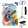 Curci La Chitarra Volante nuova edizione con contenuti online Vol.1, Poggiapiede per Chitarrista, Leggio richiudibile con Borsa.