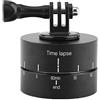 Generic Adattatore per treppiede in metallo con stabilizzatore time-lapse per treppiede rotante a 360 gradi per fotocamere Smartphone Nero Diametro 60 mm Altezza 42 mm