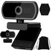 JOTOL Webcam PC con Microfono,Webcam USB,Streaming Videocamera,Web Camera PC USB,Webcam 1080P PC Camera,Full HD Webcam,per Laptop,Desktop,Smart TV per Videochiamate,Conferenza,Studio e Lavoro