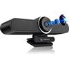 TONGVEO Fotocamera per conferenze 4K All-in-One per sala conferenze, webcam USB con doppio microfono e altoparlante, grandangolo di 116°, cornice auto KI, compatibile con zoom, OBS