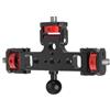 Mtucegi Supporto per telefono triplo adattatore per treppiede a 360 gradi 1/4 3/8 testa filettata Live Streaming Camera Smartphone Disposizione fotocamera Mount