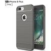 TTNAO Custodia for iphone 8 plus Cover Lanpangzi TPU Flessibile Lusso Case Fibra di Carbonio Design Anti Graffio Protettivo Bumper Custodia - Grigio