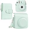 HIYQIN Custodia e album fotografico per fotocamera istantanea Instax Mini 61, custodia protettiva in pelle PU di alta qualità con tracolla, tasca Instax Mini 61 e album fotografico per film da 3