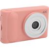 Jectse Fotocamera Digitale per Fotografia, Fotocamera Punta e Scatta con Zoom Digitale 48MP 4K 16X con Schermo TFT da 2,4, Fotocamera Compatta per Vlogging da Viaggio (PINK)