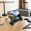 Generic Supporto regolabile per tablet, in lega di alluminio, pieghevole, supporto regolabile ad angolo per tablet, iPad, telefono, monitor portatile e console di gioco
