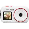 Denash Fotocamera con Zoom Digitale 16X, Fotocamera Selfie da Viaggio con Doppio Schermo Autofocus Anti-vibrazione 750mAh da 72 MP, Dotata di Chip COMS Ad Alte Prestazioni per Immagini