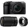 Nikon Kit fotografico personalizzato creato utilizzando NIKON Z30 + Z 16-50 + Z 50-250 + Adaptateur F