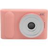 Fockety Fotocamera Digitale 4K, Schermo da 2,4 Pollici 48MP 1080P HD 16X Zoom Digitale Autofocus Fotocamera Tascabile, Fotocamera Reflex Fotocamera Compatta Fotocamera Vlogging per (PINK)