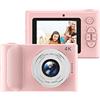 Yunseity Fotocamera Digitale, 4K, Stabilizzazione Elettronica 'immagine, Antigraffio, Zoom Digitale 16x, Micro, Schermo TFT da 2,4, HD da 48 MP per i Viaggi ()