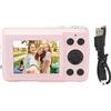 NutriEss Camera digitale Nutriess 16MP 1080p 16x Zoom Focus Auto Focus Design compatto grigio ideale per la fotografia e il vlogging (Rosa)