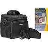 Aktions-Set Macchina fotografica Action Black Set con LCD Protector Per Sony Alpha 5000 5100 6000 6300 HX400 H400 HX90 hx60 RX10