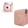 Sxhlseller Custodia per Fotocamera Istantanea per Fuji Instaxs Mini 12, Custodia da Trasporto in Pelle PU con Tracolla Regolabile, Custodia Protettiva con Patta Superiore Rimovibile ()