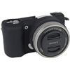 fittings4you Custodia in silicone compatibile con Sony A5000 A5100 Custodia per fotocamera Nero CC1732a