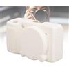 Cuifati Coperchio di Vetrina in Silicone Anti -slittamento con Antiergo per Fotocamera Gr3 Gr3x, Soft Morbido, Leggero, Lavabile, Copertura Protettiva, Facile Sostituzione della Scheda (WHITE)