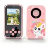 Annadue Lettore Mp3 con Doppia Fotocamera 1920x1080, Schermo IPS da 2,4 con Audio HiFi Lettore Musicale Mp3 con Torcia Elettrica, Supporta Schede TF da 32 GB (PINK)
