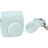 Tomantery Borsa per Fotocamera Istantanea Regolabile in Pelle PU per Custodia Protettiva Portatile Mini 12 11, con Tracolla per Campeggio da Viaggio (Verde)