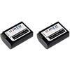mtb more energy 2x Batterie ED-BP1900 per Samsung Smart Camera NX1 (7.4V - 1600mAh - con INFOCHIP)