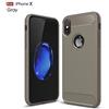 TTNAO Custodia for iphone X Cover Lanpangzi TPU Flessibile Lusso Case Fibra di Carbonio Design Anti Graffio Protettivo Bumper Custodia - Grigio