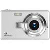 Denash Fotocamera Digitale per Bambini, Fotocamera Digitale con Schermo TFT da 2,4 Pollici 1080P con Messa a Fuoco Automatica da 12 MP per Studenti per Vlog (Color argento)
