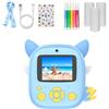 ULIJTH Macchina fotografica per bambini a tema animale 48MP con funzione di stampa istantanea 1080P video doppia lente coperture in silicone per avventura design animale stampa istantanea fotocamera per