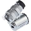 Pertruc 60X Zoom LED Microscopio Micro Lente Argento Palmare Monoculare Microscopio Mini Portatile Lente d'ingrandimento Lente d'ingrandimento