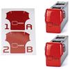 WRAPGRADE adesivi compatibili con DJI Avata 2 Set di 2 batterie (Super Red)