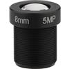 KICHI Lente per computer a scheda singola in metallo nero 8 mm 5 MP rete HD multifunzione pratica pratica lente di sorveglianza di sicurezza portatile