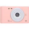 Yanmis Fotocamere Digitali, Fotocamera Compatta HD da 50 MP, Fotocamere Digitali Portatili Anti-Shake Point e Scatto con Doppio Obiettivo con Schermo da 2,4 Pollici per Bambini,