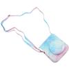Naroote Custodia Protettiva in PU per Fotocamera Mini 12 con Tracolla Regolabile per Fotografie Rapide, Borsa per Fotocamera Istantanea Resistente Alla Pioggia per Mini 12 (Colore blu rosa)