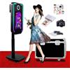 Aookely Macchina cabina fotografica DSLR, selfie photobooth per feste, sollevabile con 4 modalità di risparmio di memoria, fotobooth touchscreen da 21,5 pollici per eventi (Black, Photobooth Full Set)