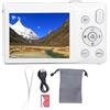 Aumotop Fotocamera Digitale 8K HD 68MP Schermo da 2,7 Pollici Zoom 16X Timer Scatta Registrazione Video con Filtro Bellezza (Bianco)