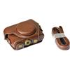 Lycuiw Custodia in pelle PU coprire per Sony RX100 RX100II RX100 M3 RX100III M4 M5 M6 con vite Buttom Custodia tracolla (Caffè)