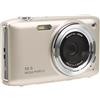 Yunir Fotocamera Digitale, 4K HD 58MP Zoom 16X Macro Focale Fissa Schermo da 2,88 Pollici Videocamere per Fotografia Temporizzata, con Cinturino, per Varie Scene (GOLD)