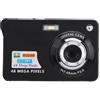 Jectse Fotocamera Digitale 4K da 48 MP, Fotocamera per Vlogging Anti-vibrazioni con Zoom Digitale 8x, Schermo da 2,7 Pollici, Fotocamera Compatta Ricaricabile per Visione Notturna per