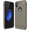 TTNAO Custodia for iphone X Cover Lanpangzi TPU Flessibile Lusso Case Fibra di Carbonio Design Anti Graffio Protettivo Bumper Custodia - Marina