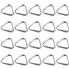 Generic Anello per cinghia per fotocamera, confezione da 20 pezzi, in metallo, triangolare, adattatore universale per tracolla per fotocamera, argento