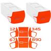 WRAPGRADE adesivi compatibili con le 2 batterie del DJI Mavic 4 Pro (Neon Orange)