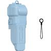 JSGHGDF 4 Custodia protettiva con coperchio incernierato, colore blu | Custodia rigida per fotocamera con pulsante di rilascio per il trasporto da viaggio