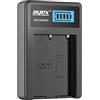 ayex Caricatore USB per batteria Olympus tipo BLH1 - Ricarica tramite presa USB, laptop, Power Bank o PC - Display LCD con indicatore di carica