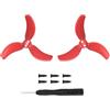 Generico Colore Eliche di ricambio Prop pale con viti per DJI Avata 2, si adatta per DJI Avata 2 Accessori (rosso 1#)