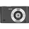 VBESTLIFE Fotocamera Digitale 2.5K 48MP per Fotografia, Fotocamera Compatta per Vlogging con Messa a Fuoco Automatica, Fotocamera Inquadra e Scatta con Zoom Digitale 16X, Videocamera da