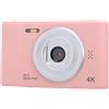 Asixxsix Fotocamera Digitale 4K per Fotografia, Fotocamera per Vlogging da 50 MP Anti-vibrazioni con Zoom 8X, Staffa per Treppiede, Microfono Integrato, Fotocamera da Viaggio (32GB)