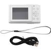 Pongnas Fotocamera Digitale Portatile, Fotocamera Digitale da 44 MP, Luce di Riempimento, Rilevamento Facciale, Zoom Digitale 16X con Cavo USB per Fotografare Adolescenti (WHITE)