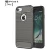 TTNAO Custodia for iphone 8 Cover Lanpangzi TPU Flessibile Lusso Case Fibra di Carbonio Design Anti Graffio Protettivo Bumper Custodia - Grigio