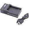 vhbw caricabatterie USB compatibile con Toshiba Camileo SX-900, PX1686, PX-1686; batterie di videocamera, reflex - Stazione di ricarica