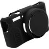 CCYLEZ Custodia in Silicone per Fotocamera, Ritaglio Preciso, Cover Protettiva Morbida per Fotocamera, Cover Protettiva per Fotocamera Digitale con Copriobiettivo Rimovibile per (BLACK)
