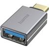 Hama 200300 USB-OTG-Adapter USB-C-Stecker - USB-Buchse, USB 3.2 Gen1, 5 Gbit/s, Alu